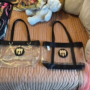 TWO SUPER CUTE CLEAR BAGS WITH DESIGN❤️